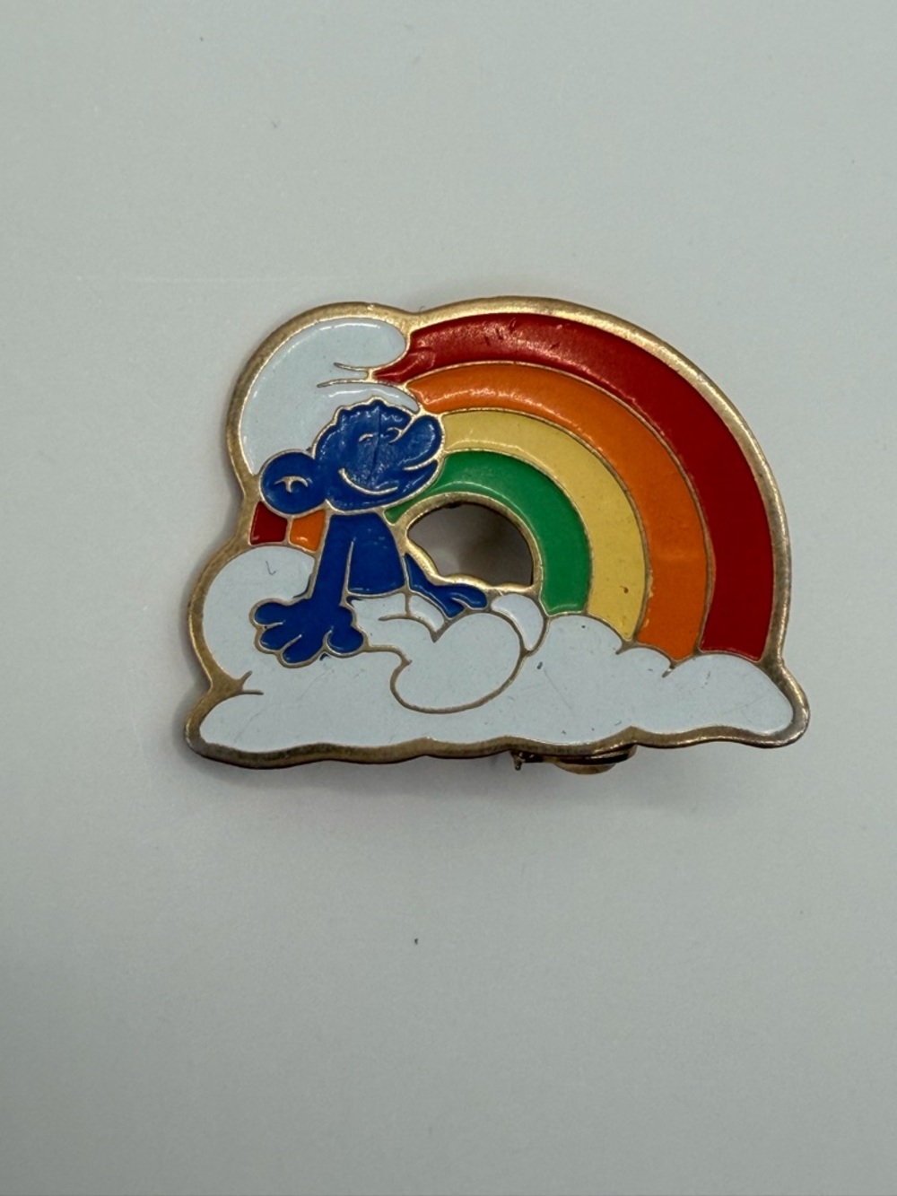 Smurfs Rainbow Enamel Pin- 1980’s vintage